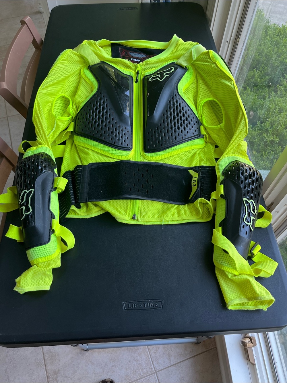 Titan Protective Jacket in Hi-Vis Yellow with Black Armor